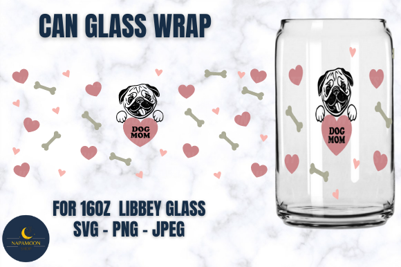Dog Mom Beer Can Glass SVG: Design Review for Embroidery