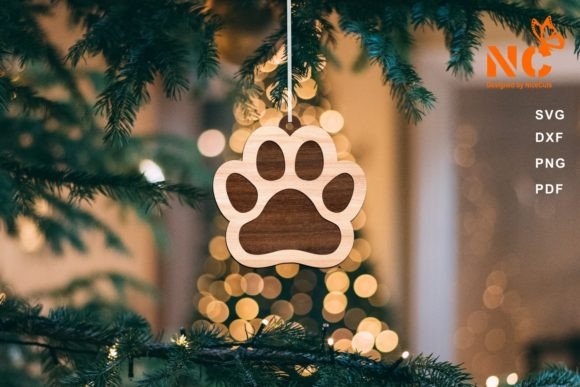 Dog Paw Print Christmas Ornament SVG: A Designer's Review