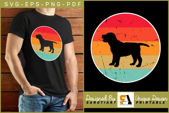 Dog Vintage T-shirt Design SVG: An Embroidery Test