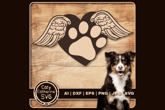 Love Heart Paw Print Dog Remembrance